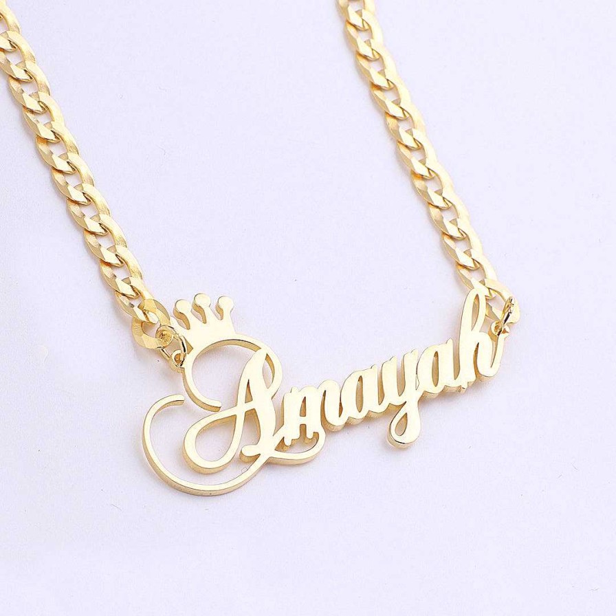 Necklaces Coordonné | The Queen Name Necklace 18K Gold Plated