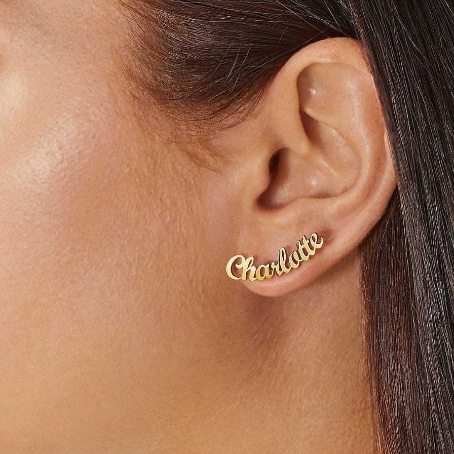 Earrings Coordonné | Custom Name Earrings 18K Gold Plated