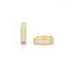 Earrings Coordonné | Opal Inlay Huggie Earrings