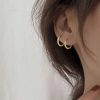 Earrings Coordonné | Dainty Huggie Hoop Earrings 18K Gold Plated