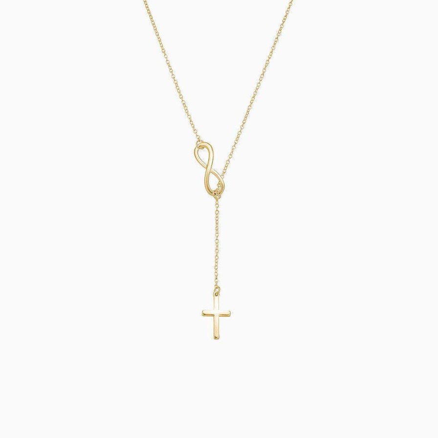 Necklaces Coordonné | Cross And Infinity Necklace 18K Gold Plated