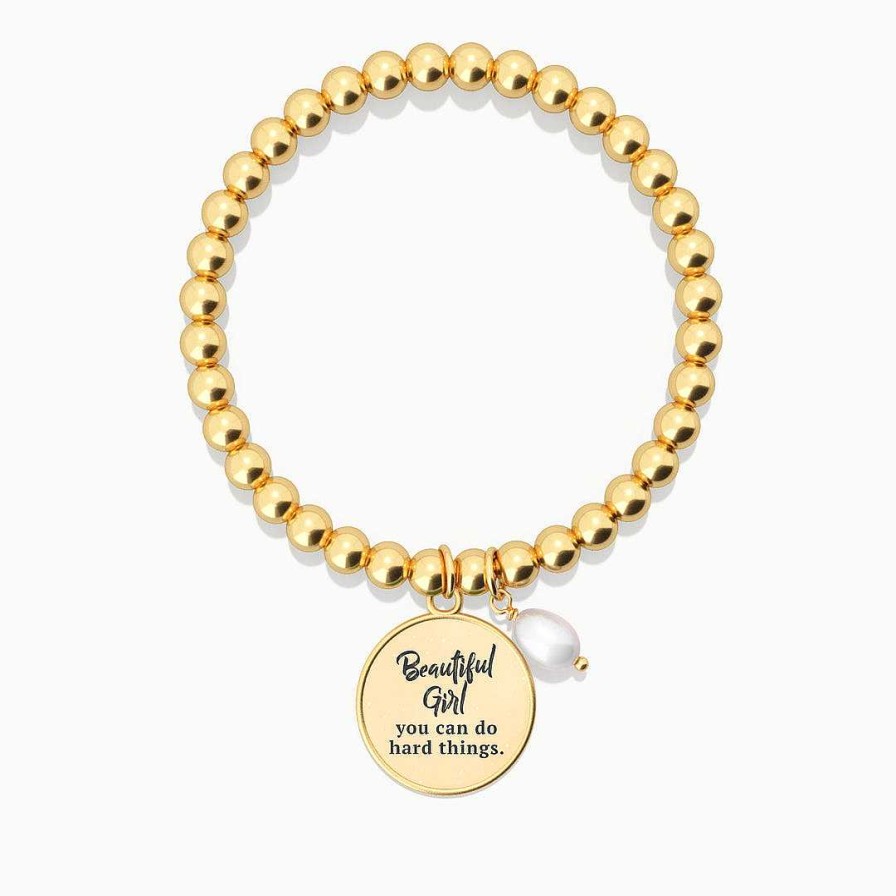 Bracelets & Anklets Coordonné | Beautiful Girl - Diana Custom Charm Bracelet Gold