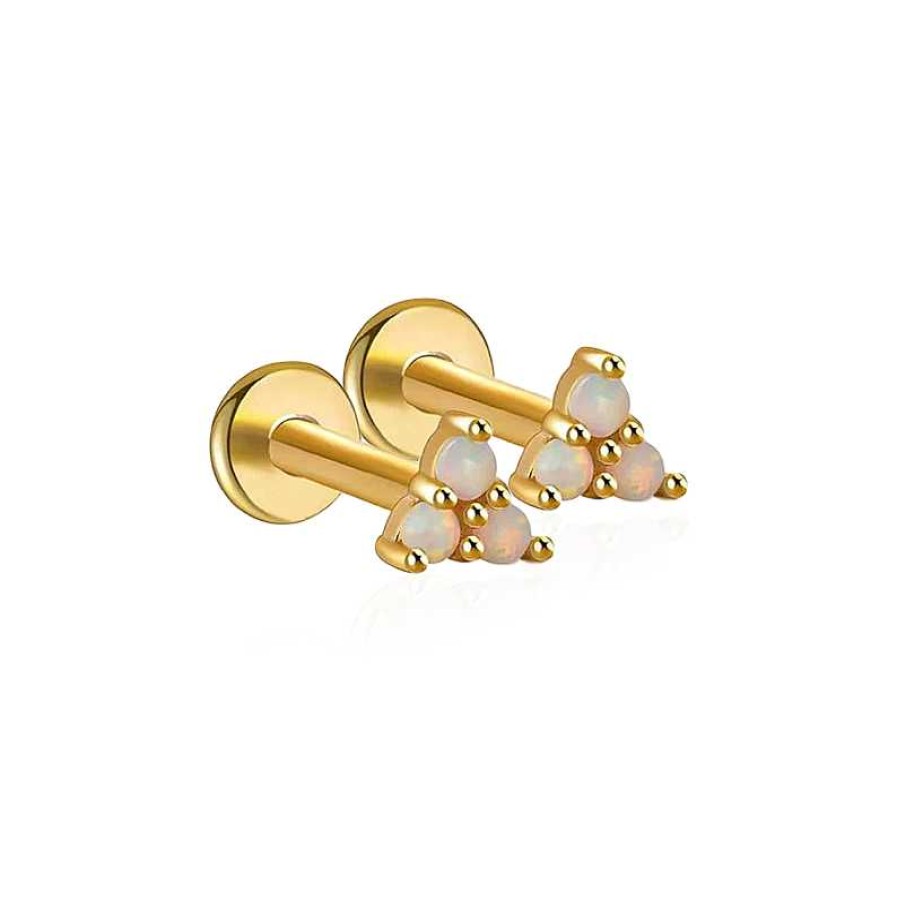 Earrings Coordonné | Opal Trio Sleeper Earrings Gold