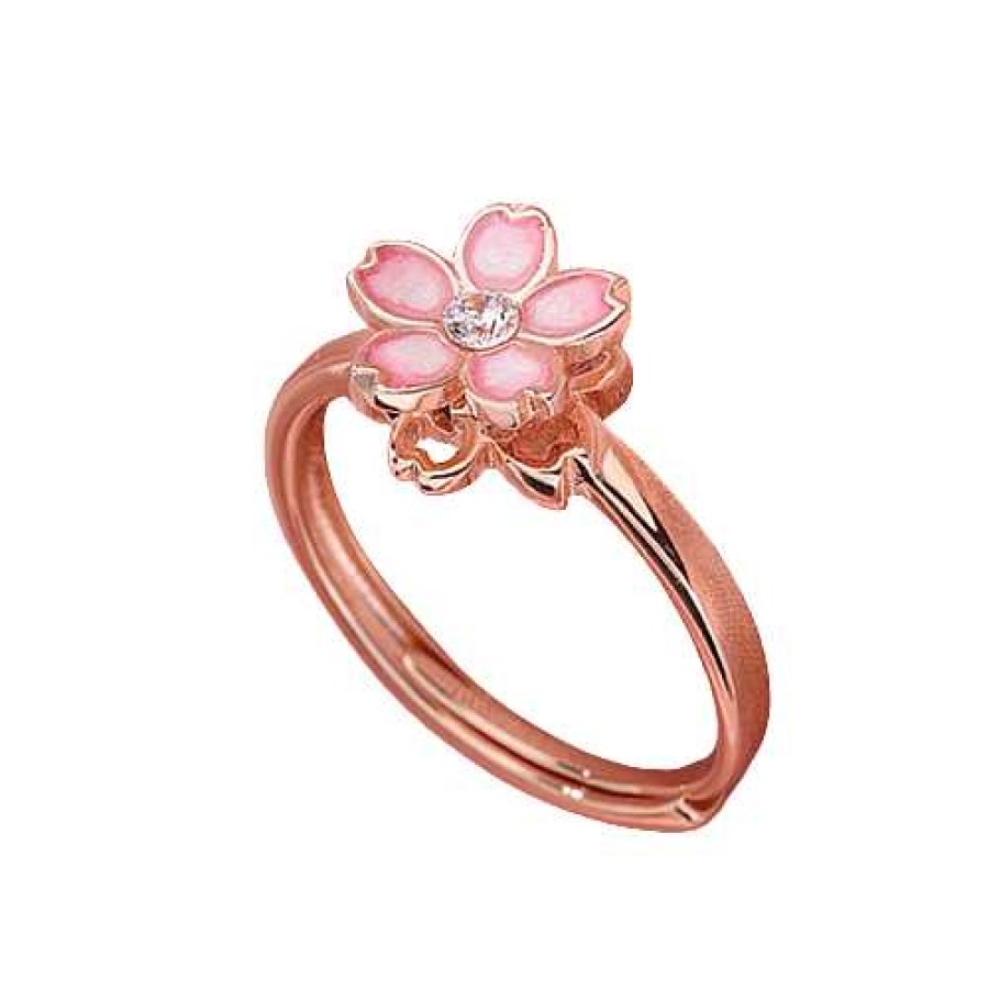 Rings Coordonné | Adjustable Cherry Blossom Spinning Fidget Ring