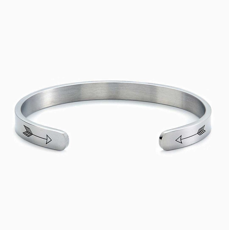 Bracelets & Anklets Coordonné | Home Is Where Your Mom Is External Personalizable Cuff Bracelet Silver