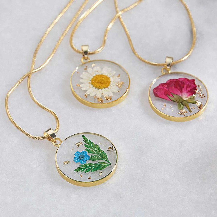 Necklaces Coordonné | Pressed Birth Flower Necklace 18K Gold Plated