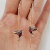 Earrings Coordonné | Hummingbird Drop Earrings Red