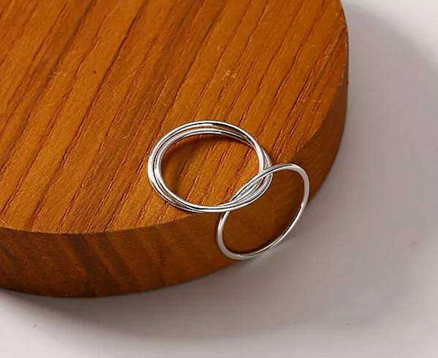 Rings Coordonné | Dainty Interlocking Fidget Ring Gold