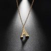 Necklaces Coordonné | Crystal Accent Letter Satellite Necklace 18K Gold Plated