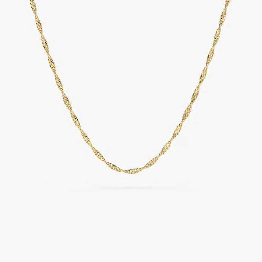 Necklaces Coordonné | 2Mm Singapore Twist Chain Necklace