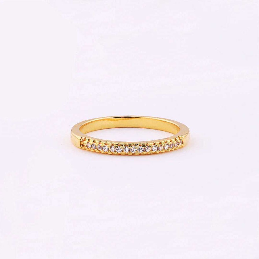 Rings Coordonné | Stackable Diamond Ring 18K Gold Plated