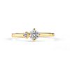 Rings Coordonné | Big & Little Diamond Ring 18K Gold Plated