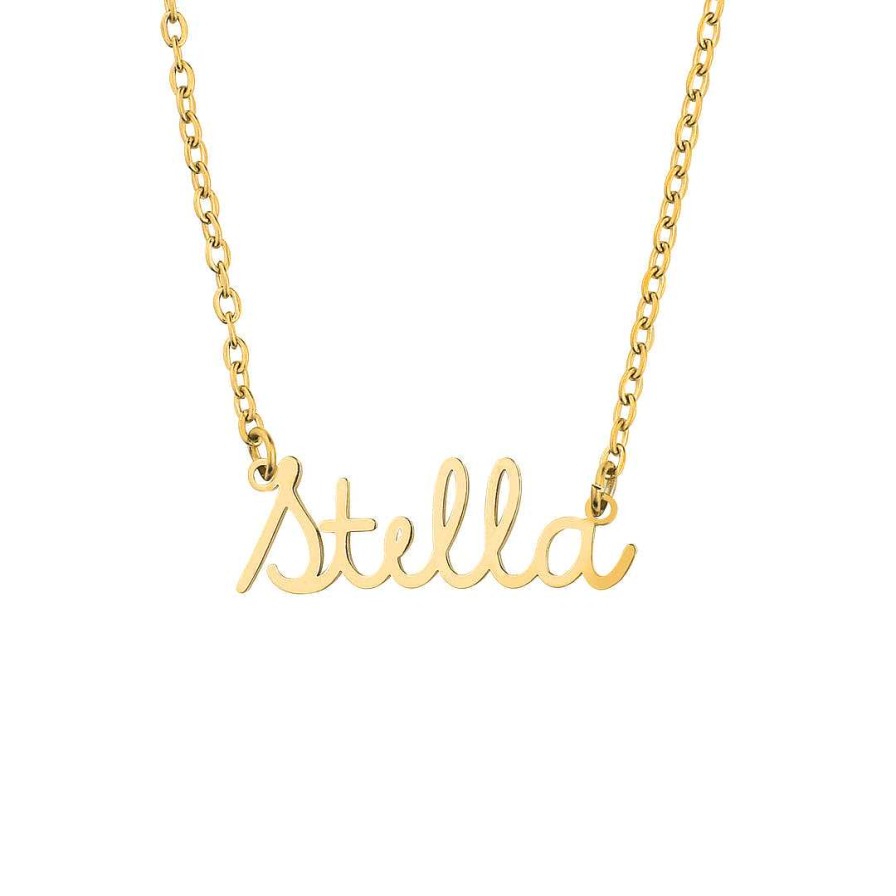 Necklaces Coordonné | Stella Name Necklace 18K Gold Plated