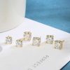 Earrings Coordonné | 4Mm Classic Solitaire Studs Gold